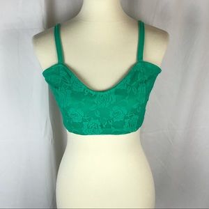Runway Girl Green Strappy Back Bra - Large
